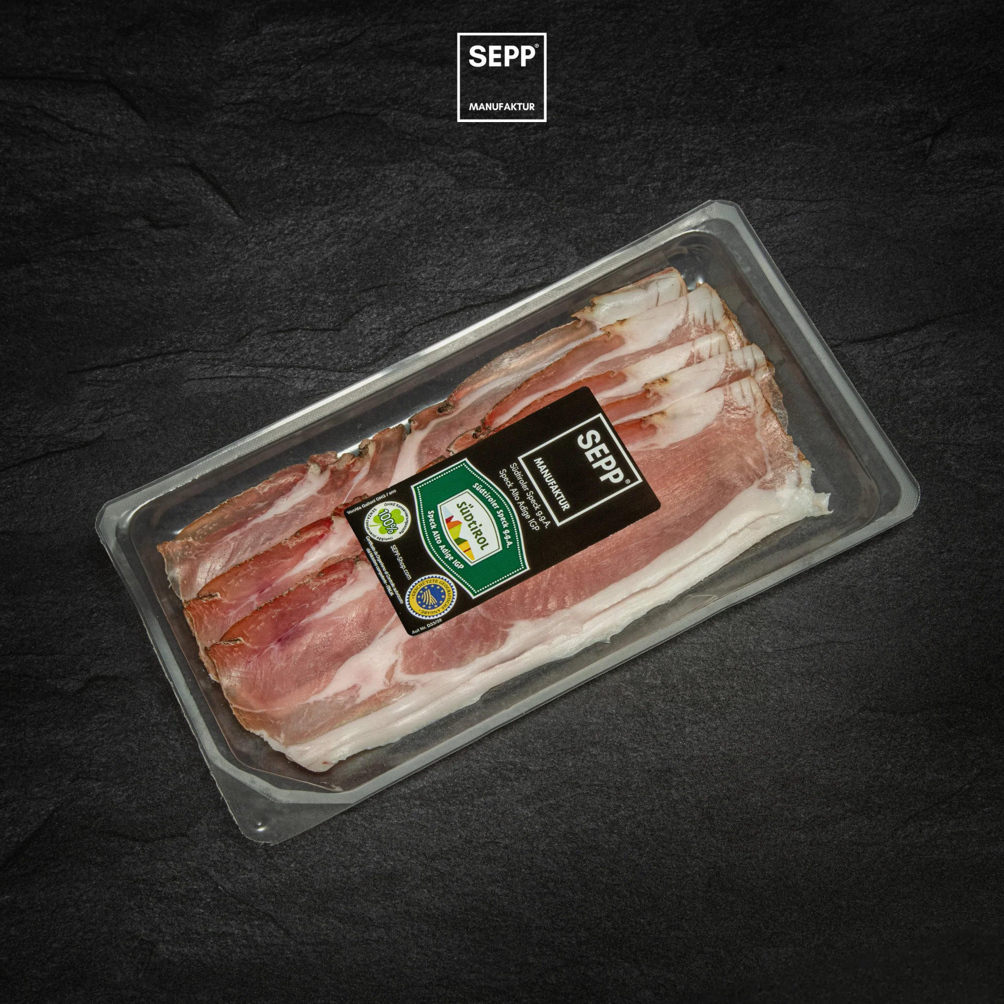 SEPP' Südtiroler Speck g.g.A. - 'Fein geschnitten' ohne Pökelsalz - Image 4
